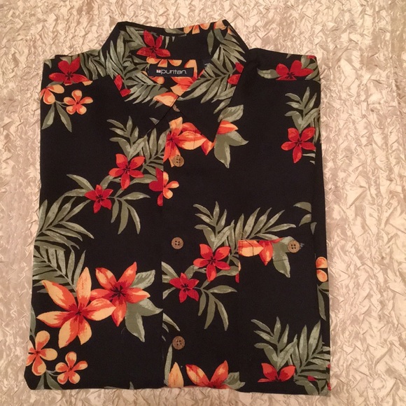 Puritan Other - Puritan Hawaiian Style 100% Rayon L 42/44 Pocket